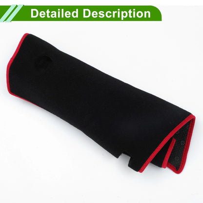 Dashboard Cover Mat for Suzuki Solio (2021-2024) Black Red 1 Set