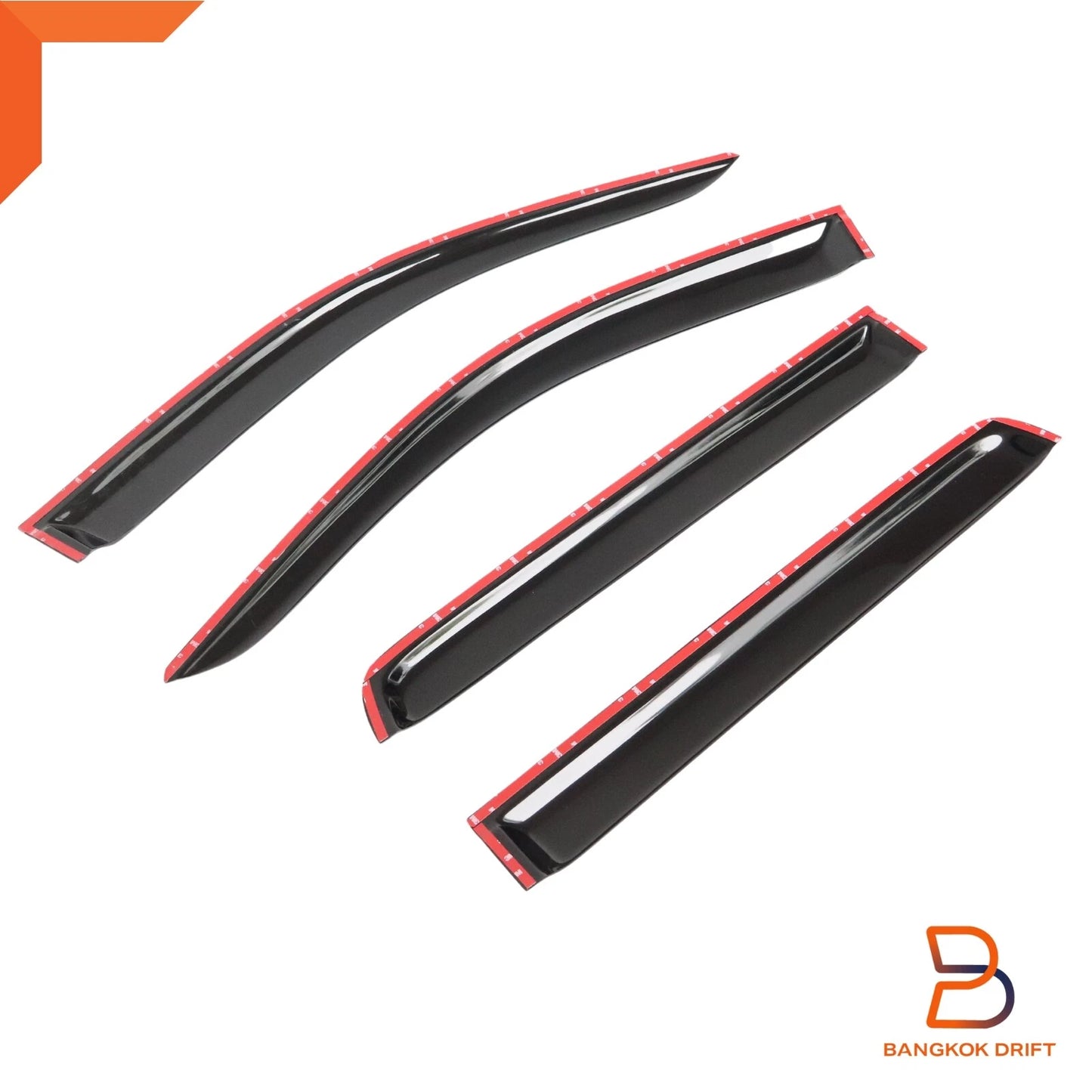 Black Wind Deflector Visor Shield for Nissan Navara Ute (2015-2021)