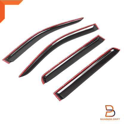 Black Wind Deflector Visor Shield for Nissan Navara Ute (2015-2021)