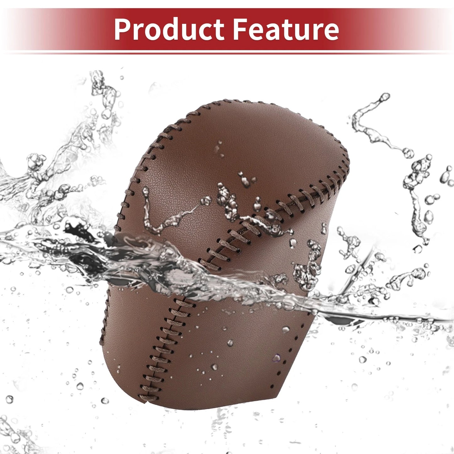 Car Gear Shift Knob Cover for Honda HR-V (2023-2024) Brown Faux Leather