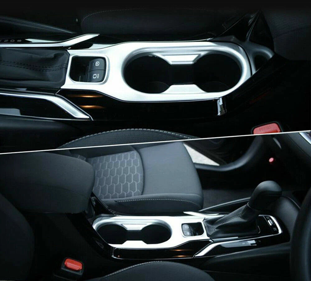 Front Water Cup Holder Cover Trim for 2019-2023 Toyota Corolla Hatchback Silver