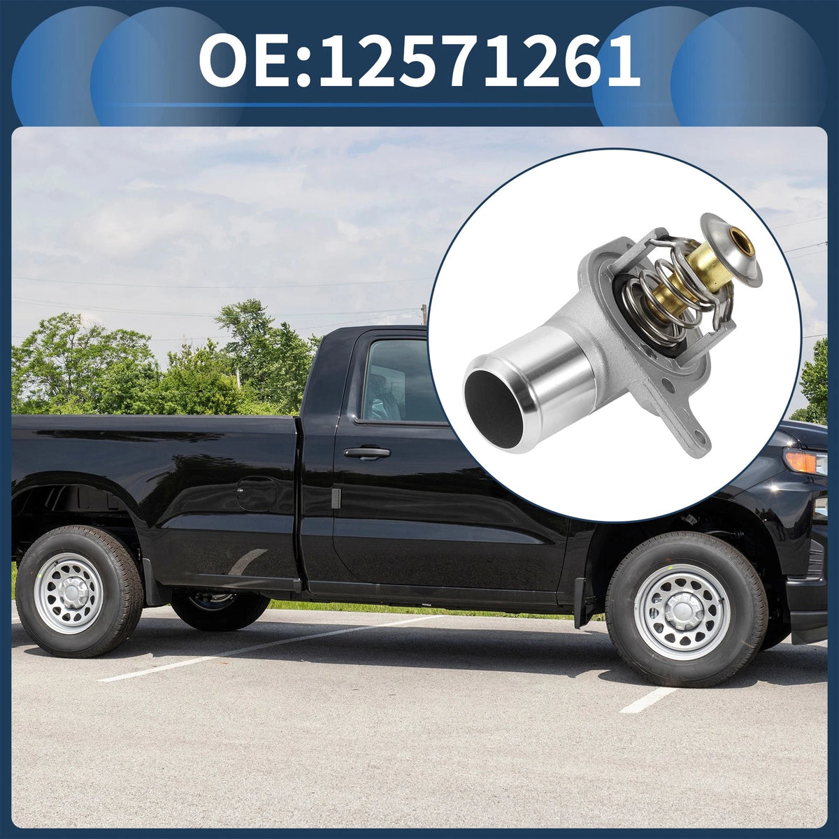 Engine Coolant Thermostat Housing for Chevrolet Silverado 1500 2500 (1999 - 2003)