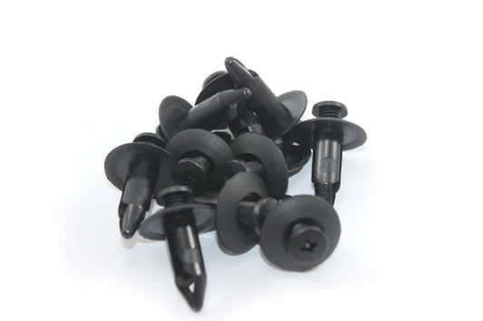 10x 8mm Mudguard Fairing Black Plastic Clip Rivets for Yamaha