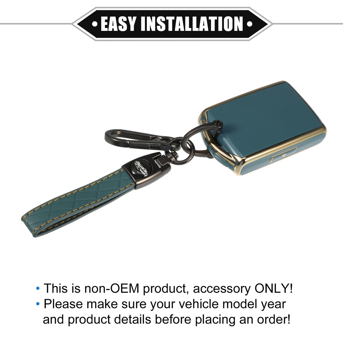 Volvo S60 Smart Key Fob Case Kit 2019-2021 TPU Blue w/ Key Chain