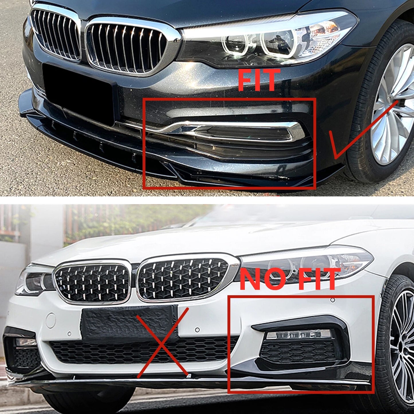 Bumper Splitter Lip for BMW 5 Series G30 (2017-2019)