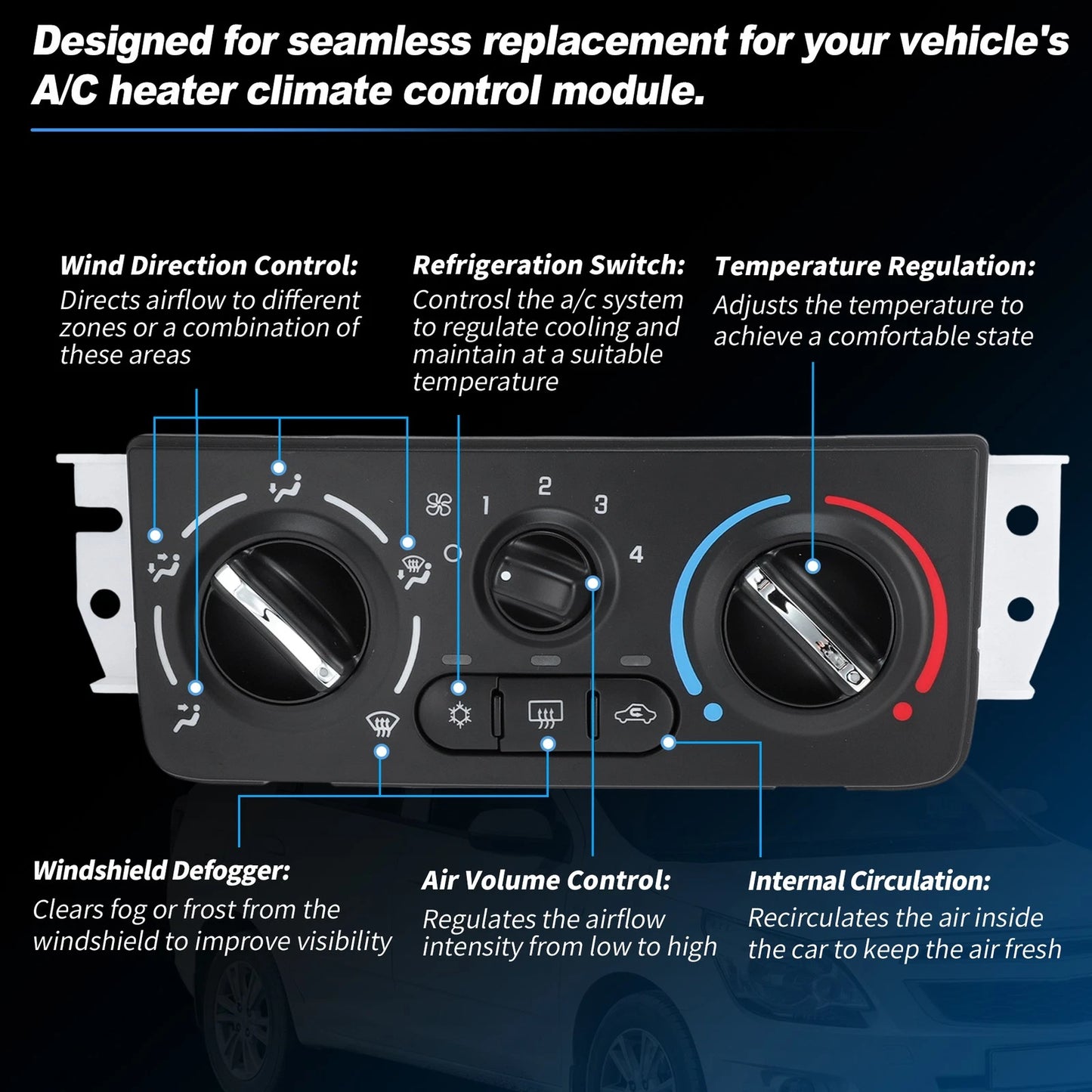 A/C Heater Climate Control Module Panel for Chevrolet Cobalt (2005-2010)