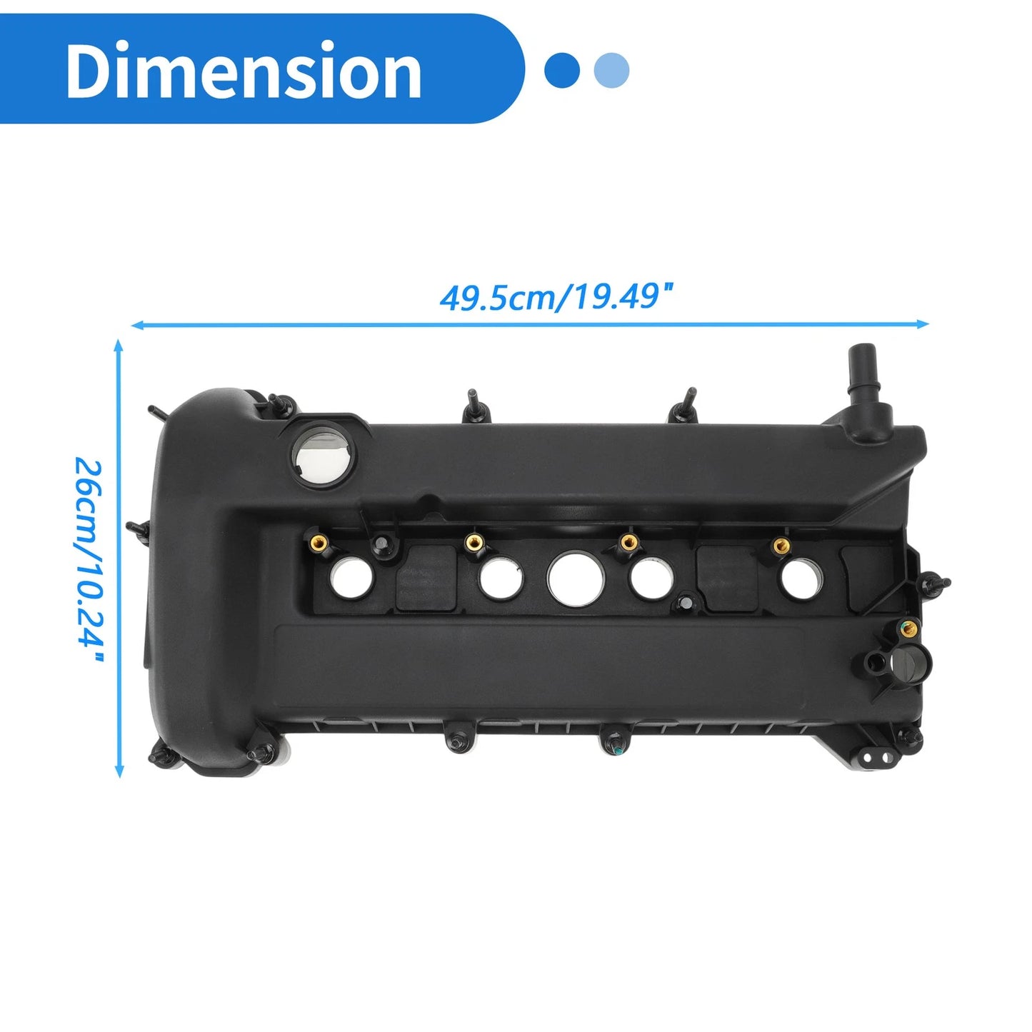 Engine Valve Cover for Ford Escape 2.3L (2005-2008) Black
