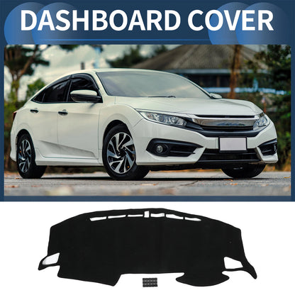 Dashboard Cover Mat for Honda Civic R FK7 2017-2024 Black 1 Set