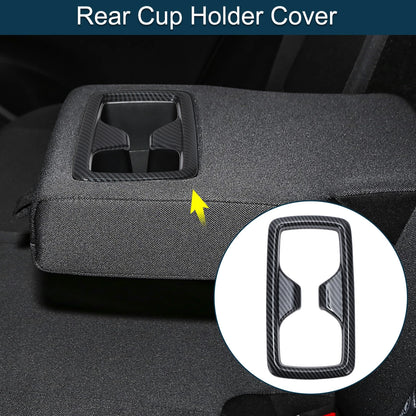 Rear Cup Holder Cover for Toyota Harrier 80 Series Carbon Fiber