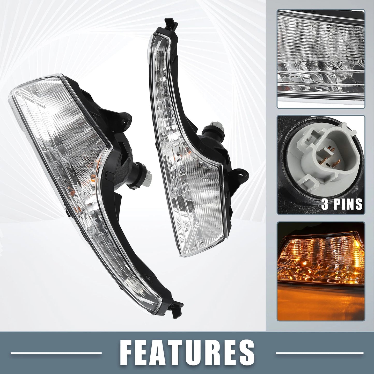 Pair Daytime Running Lights for Nissan Altima Teana (2013-2015) Amber