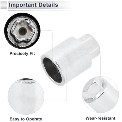 C Wheel Lock Lug Nut Antitheft Key for Toyota