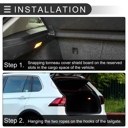 Rear Cargo Cover for Honda Fit (2009-2011) Black Boot Load Shelf