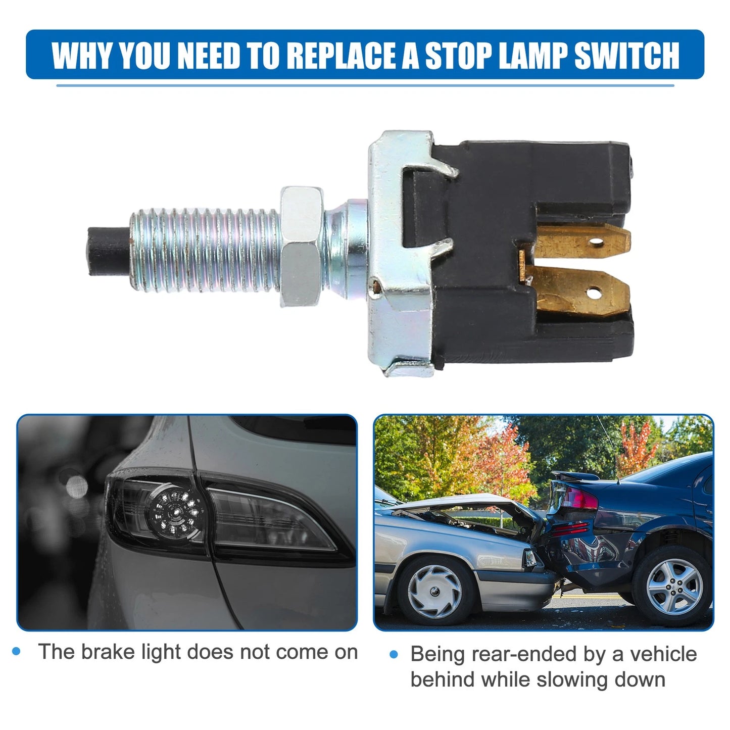 Stop Lamp Switch for Toyota Camry 1986-1991 (2 x Brake Light Switches)