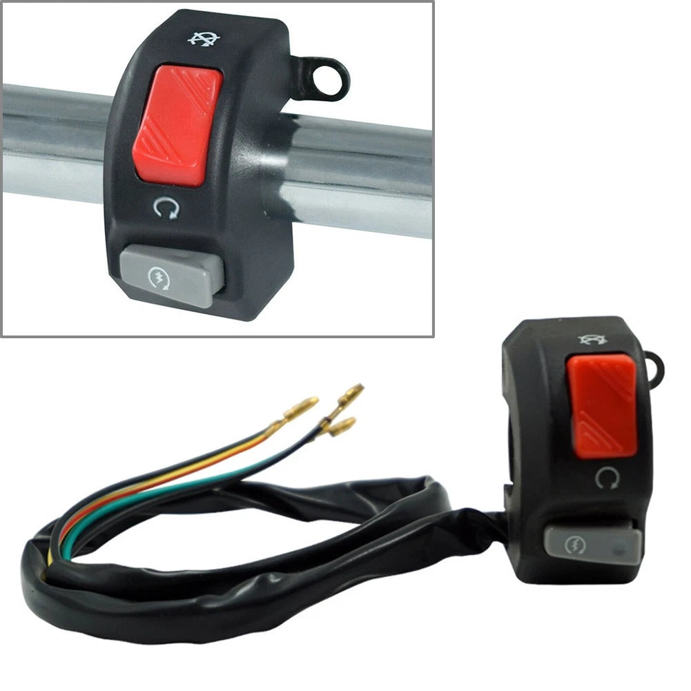 12V 7/8" Motorcycle Handlebar Headlight Fog Light Horn Switch for Various Models