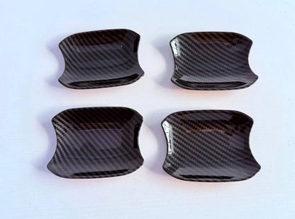 Carbon Fiber Look Door Handle Bowl Cover Trim for 2023-2025 Chevrolet Colorado