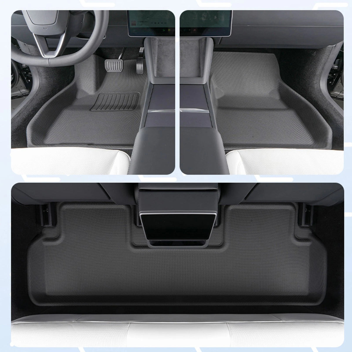 3 Pcs Black 3D All-Weather Floor Mat Set for Honda ZR-V (2023-Current)