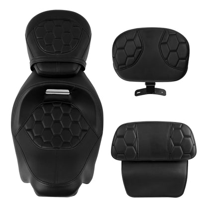 Rider & Passenger Seats & Backrest Pad for Harley CVO Road Glide (2014-2023)