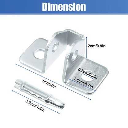 2 x Door Check Bracket & Pin for Jeep Cherokee (1984-2001)