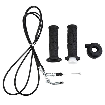 Hand Grip 1 Pair Throttle Line Cable Black for GY6 125-150CC