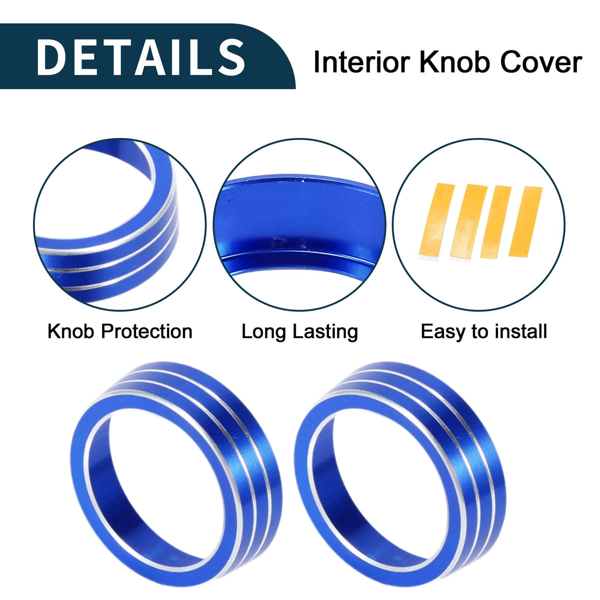 AC Climate Heater Switch Knob Cover  Blue for Honda Civic 10th Gen (16-20)