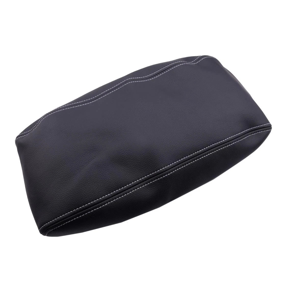 Leather Center Console Lid Armrest Cover for 11-19 Jeep Grand Cherokee Black