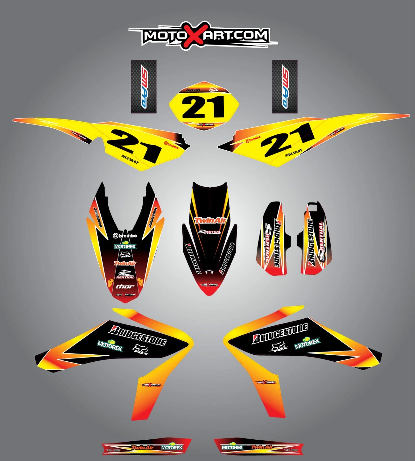 Custom Graphic Kit SUNRISE for Husqvarna TE 449 511 (2011-2014)