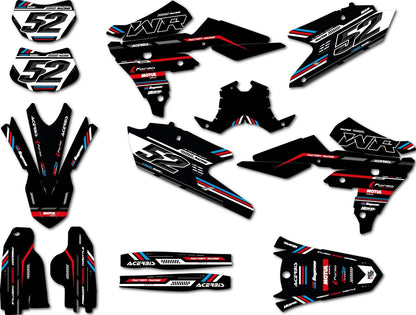 Custom Graphics Kit for Yamaha WRF 250 2015-2019 - Cyprus Stickers