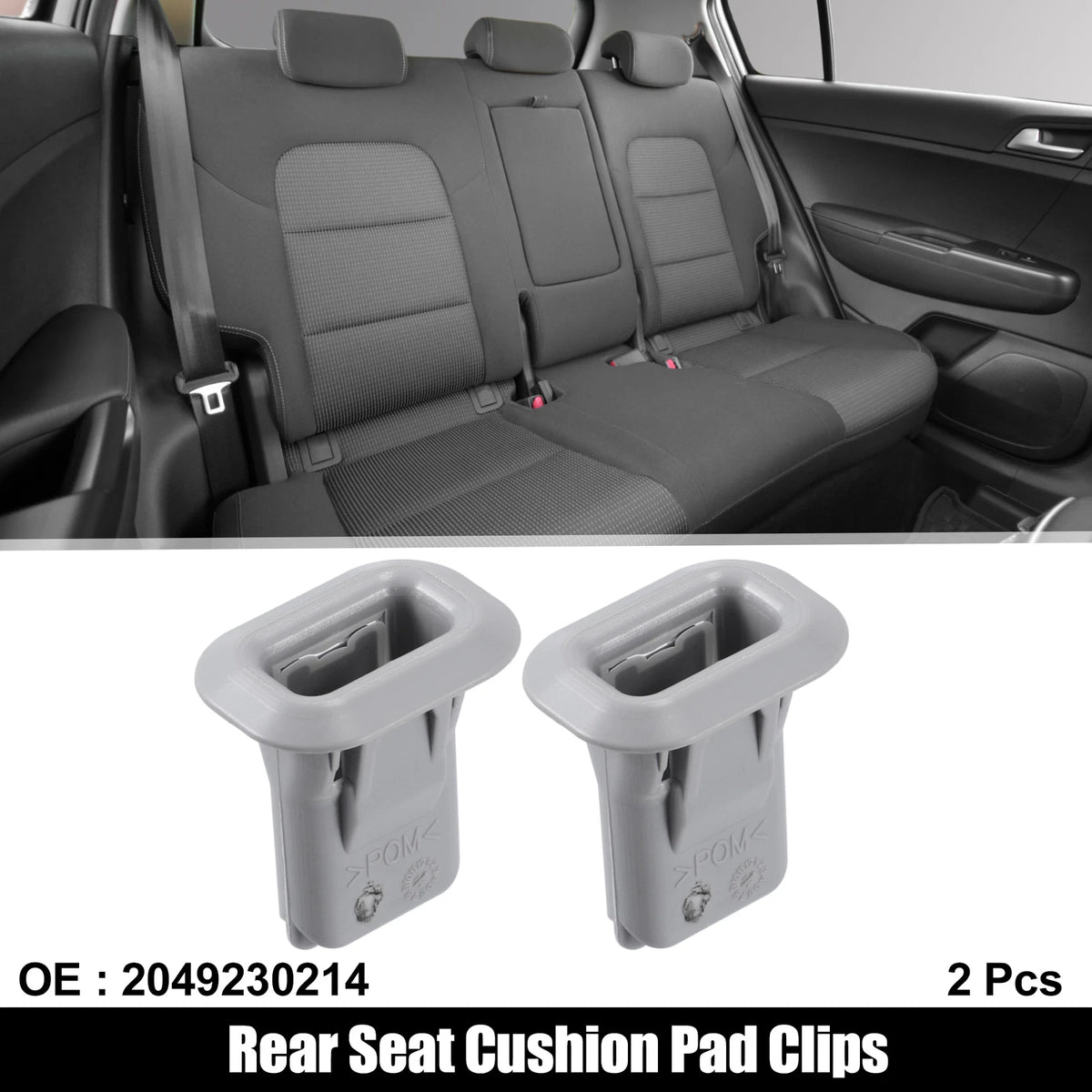 2 x Rear Seat Cushion Pad Clips for Mercedes-Benz A220 (2019-2021)