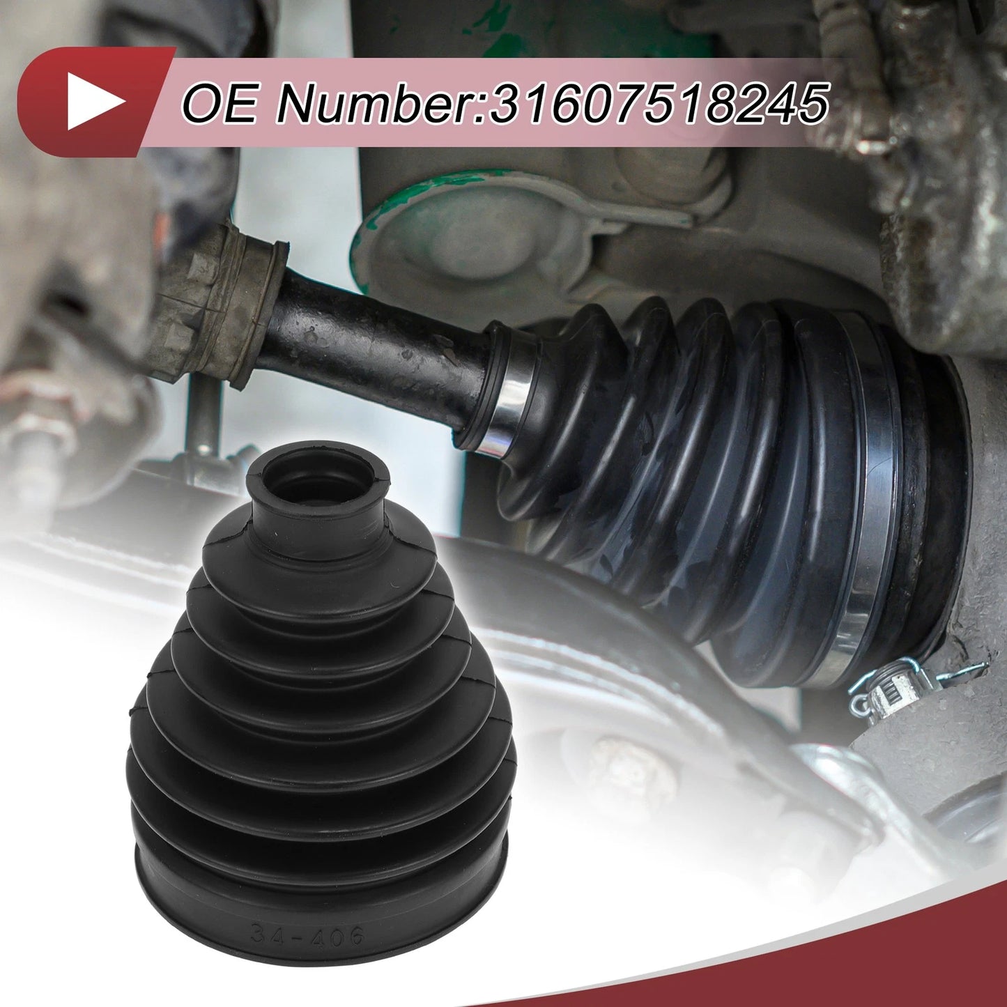Outer CV Joint Boot Kit with Clamps for Mini Cooper (2002-2008)