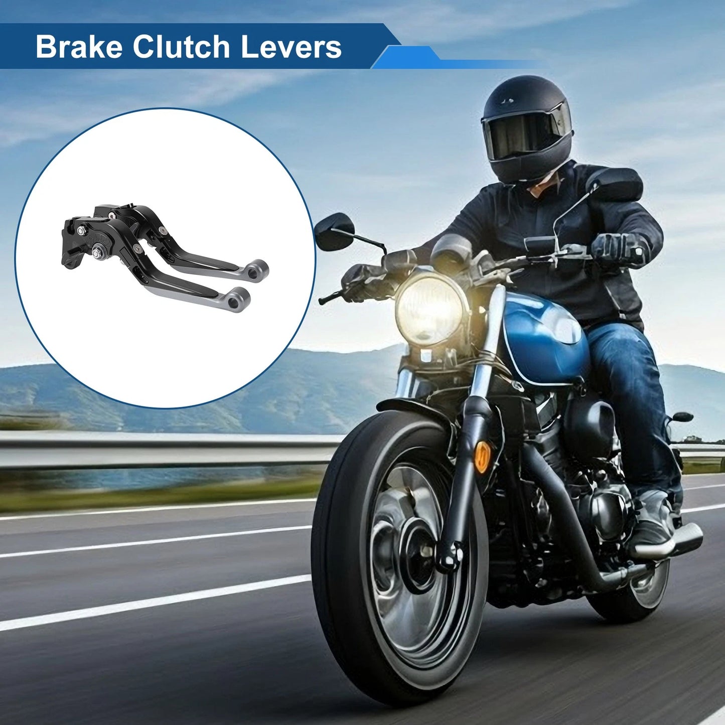 2 x Adjustable Short Long Brake Clutch Levers Black Titanium for Yamaha WR125X
