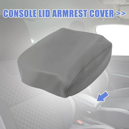 Car Center Console Lid Armrest Cover for Honda Pilot (2009-2015) Gray