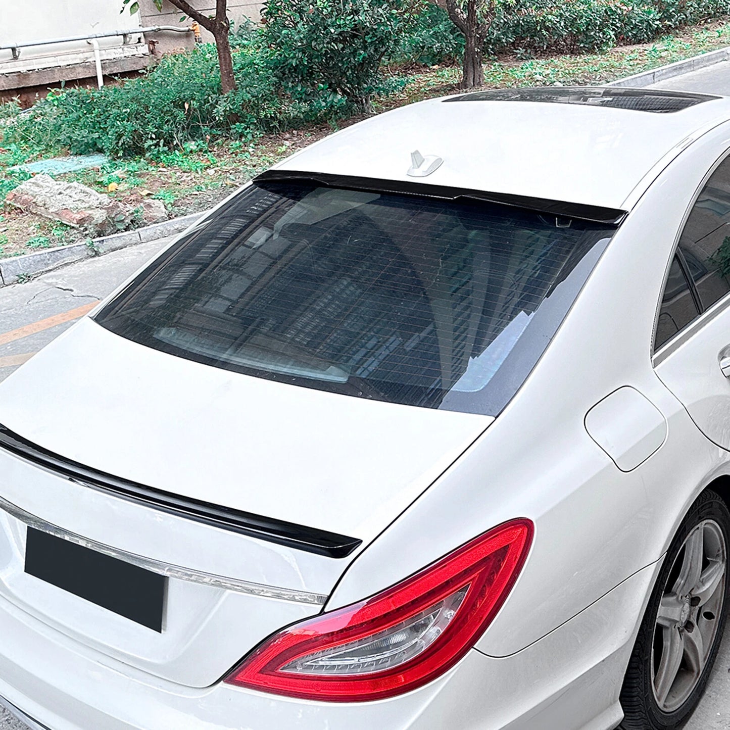 1x Gloss Black Rear Boot Spoiler Lip for Mercedes Benz CLS C218 (2011-2017)
