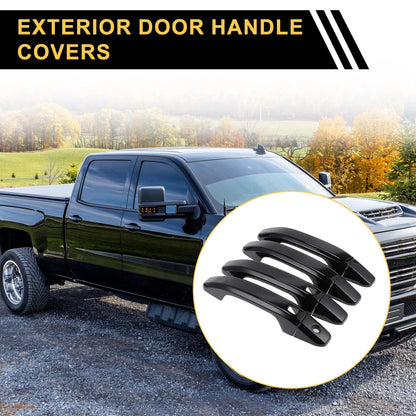 4pcs Exterior Door Handle Cover for GMC Yukon (2015 - 2023) Black
