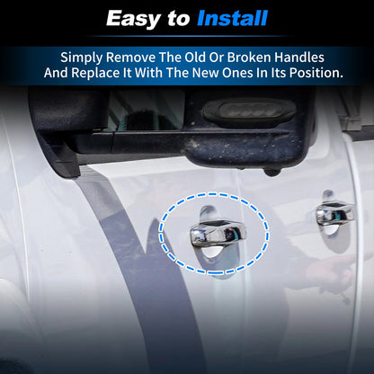 Door Handle Front Right Exterior for Chevrolet Silverado White