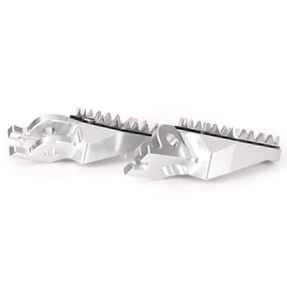 Silver Shark Teeth Racing Foot Pegs for Kawasaki KX250 KX450 (2008-2015)