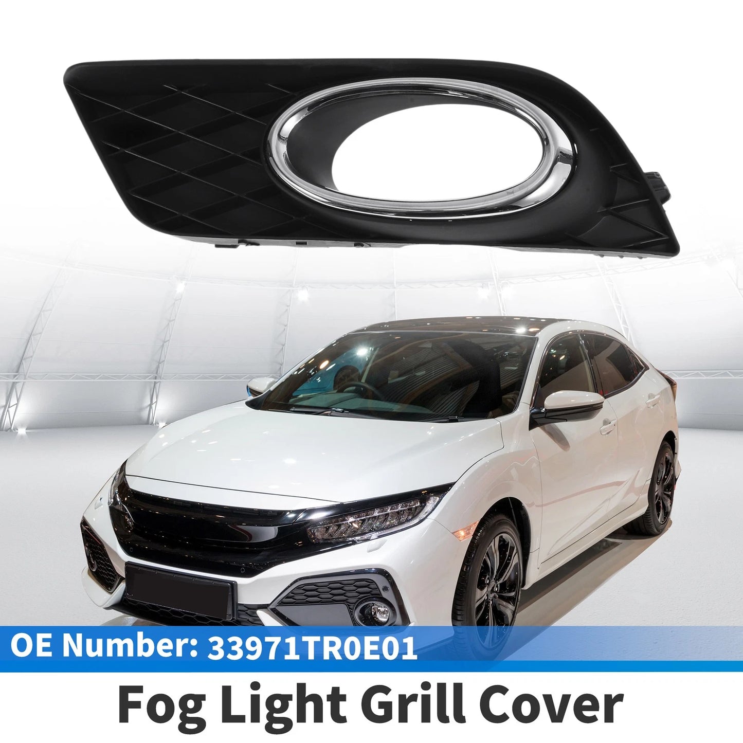 Front Left Fog Light Grill for Honda Civic (2012-2013)