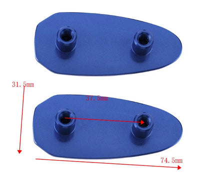 Rearview Mirror Block Off Base Plates Cover Red for BMW S1000RR (2020-2023)