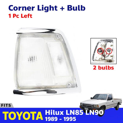 Corner Lamp Turn Lights Assembly +Bulb LH Fits Toyota Hilux LN85 UTE 1989-95 D06