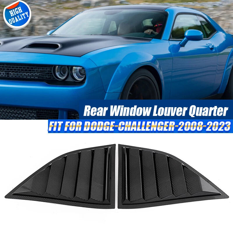 Carbon Look Rear Window Louver Cover for Dodge Challenger (2008-2023)