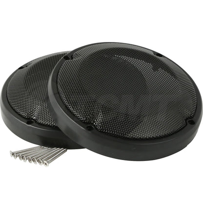 6.5" Black Lower Vented Speaker Grills for Harley Touring (1983-2024)