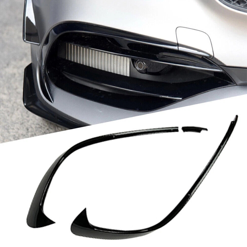 2 x Front Bumper Lip Splitter Spoiler for Mercedes Benz A-Class W176 (2016-2018)