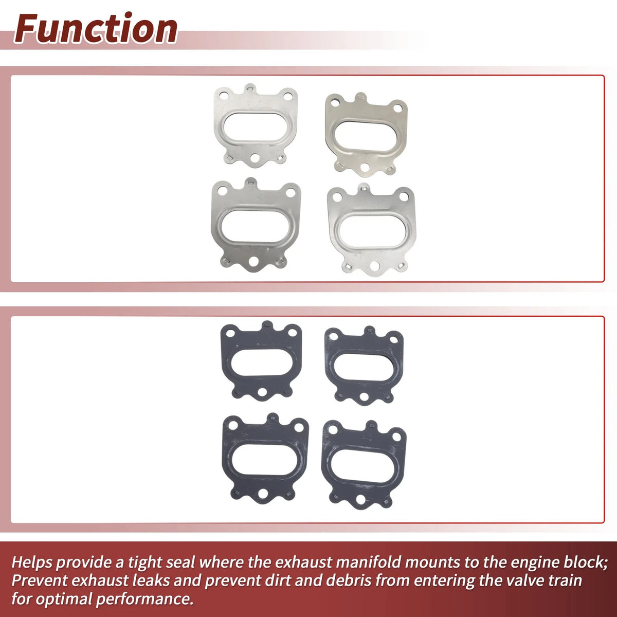 4 Pcs Exhaust Manifold Gasket for Mitsubishi Pajero (1999-2006)