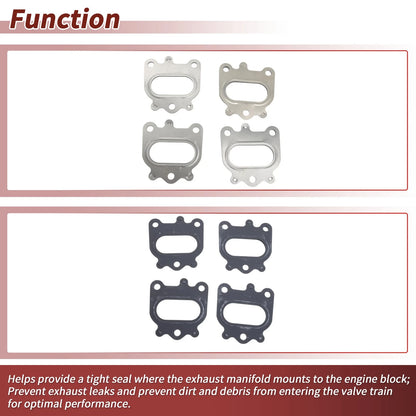 4 Pcs Exhaust Manifold Gasket for Mitsubishi Pajero (1999-2006)