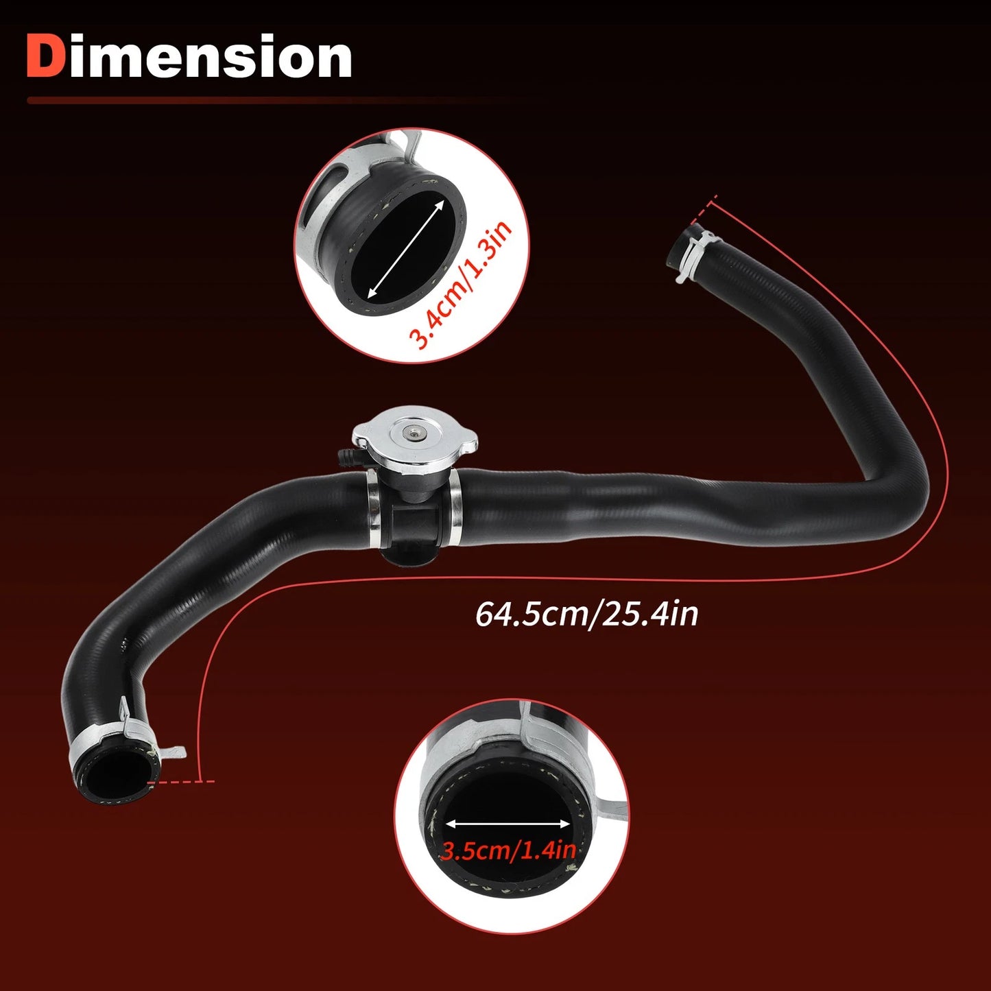 Upper Radiator Coolant Inlet Hose for Jeep Compass 2.0L 2.4L (2007-2017)