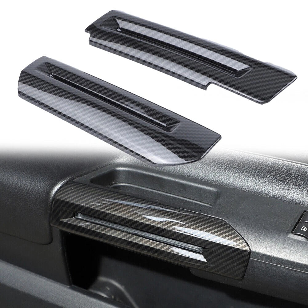 Carbon Fiber Car Interior Door Armrest Handle Cover Trim for Ford Mustang