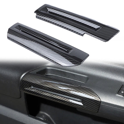 Carbon Fiber Car Interior Door Armrest Handle Cover Trim for Ford Mustang