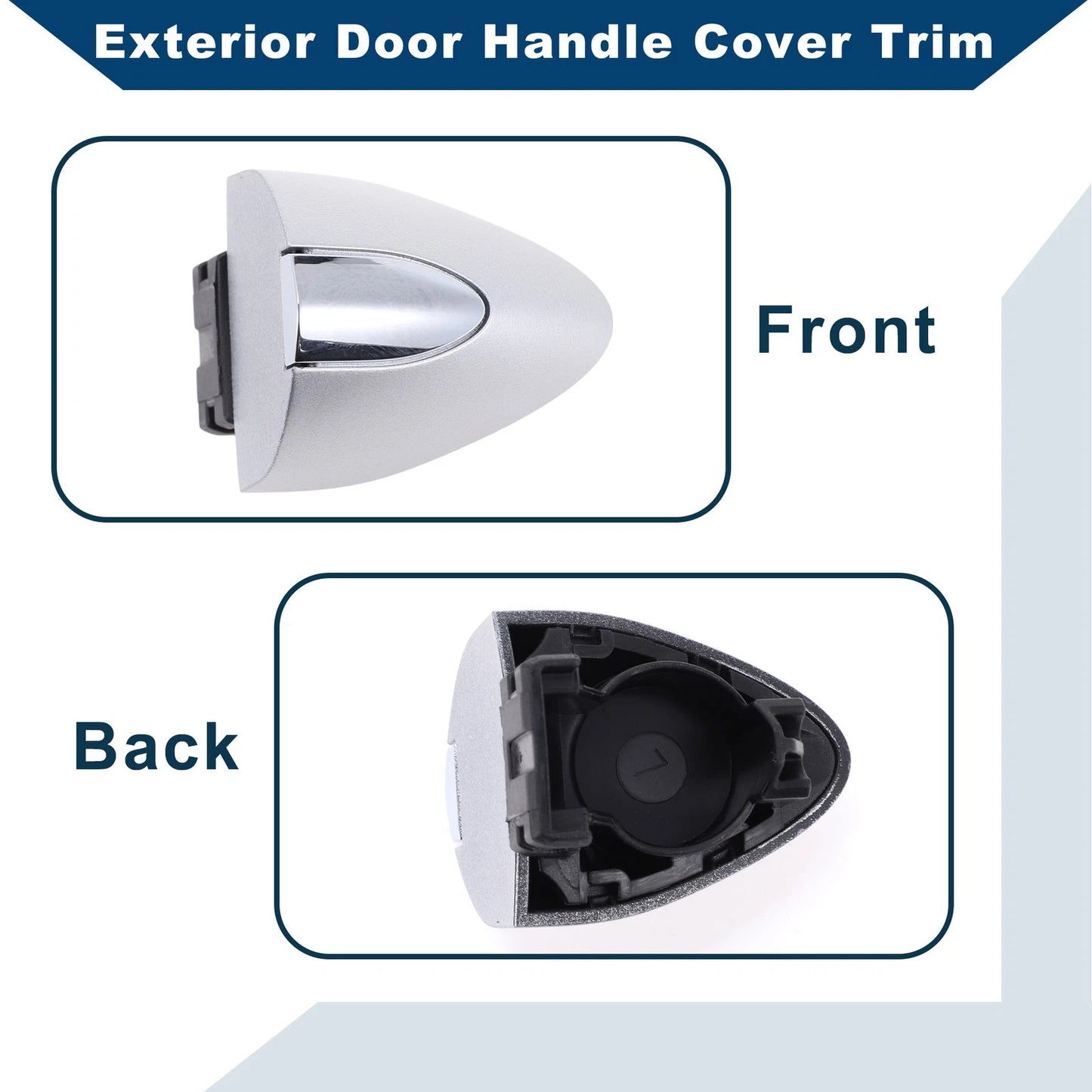 Exterior Silver Tone Door Handle Cover Trim for Buick LaCrosse (2017 - 2019)