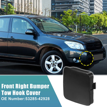 Unpainted Front Right Bumper Tow Hook Cap for Toyota (No.5328542927)