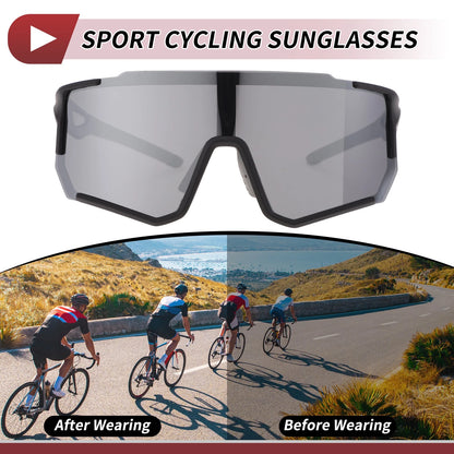 Motorcycle Riding Goggles Silver Tone Lens Black Frame Triacetyl Cellulos