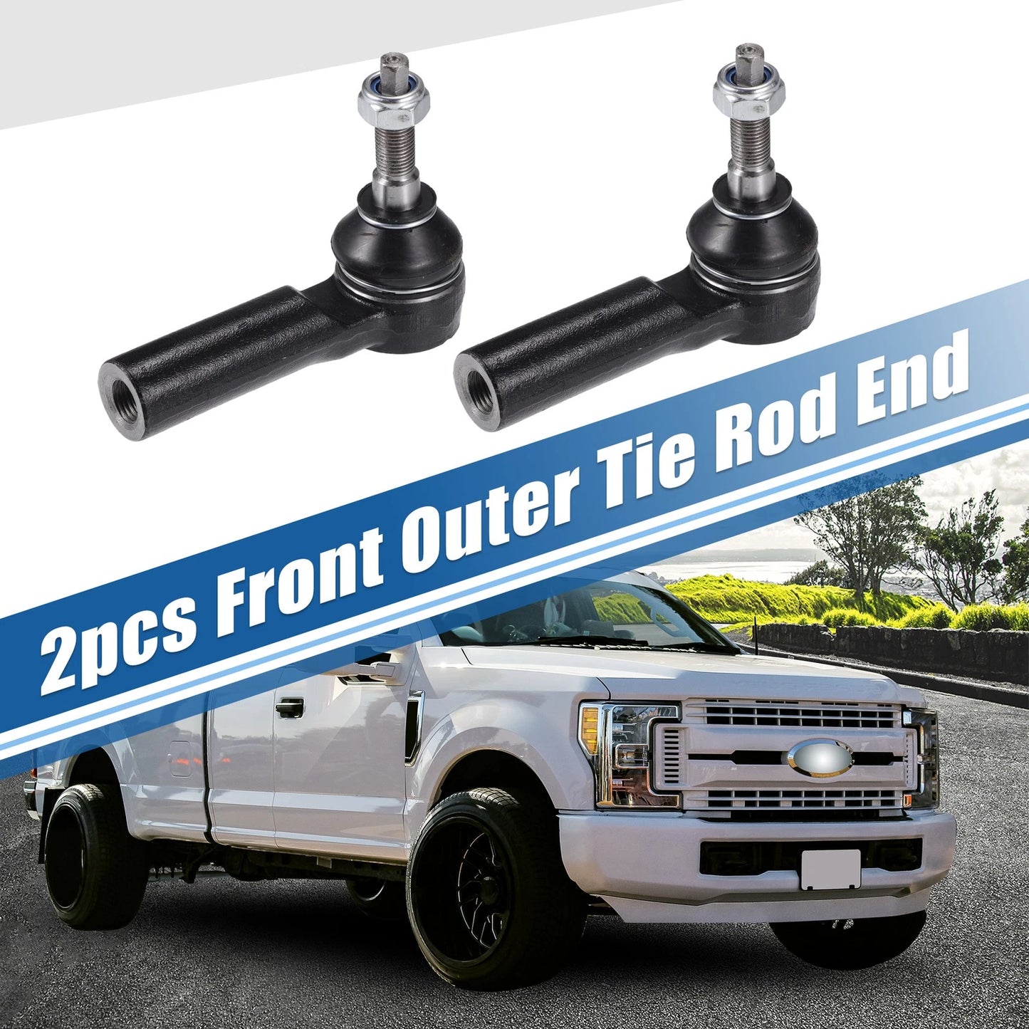 2 x Front Outer Tie Rod End Links for Ford Mustang (2005-2014)